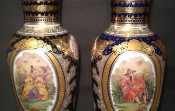 Paire de vases Bayeux XIXème